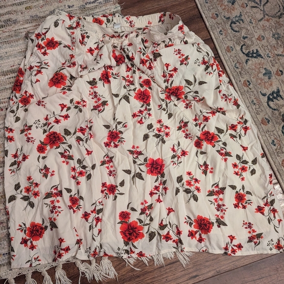 Old Navy floral midi swing skirt - Picture 1 of 1